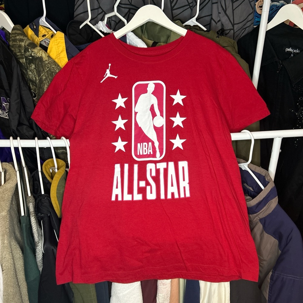Nike Luka Doncic Red NBA All-Star Basketball T-Shirt Large RARE